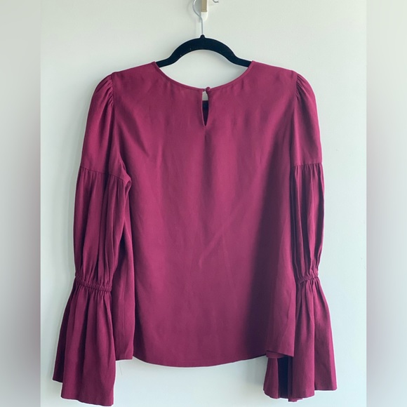Club Monaco Burgundy Blouse - Picture 2 of 5